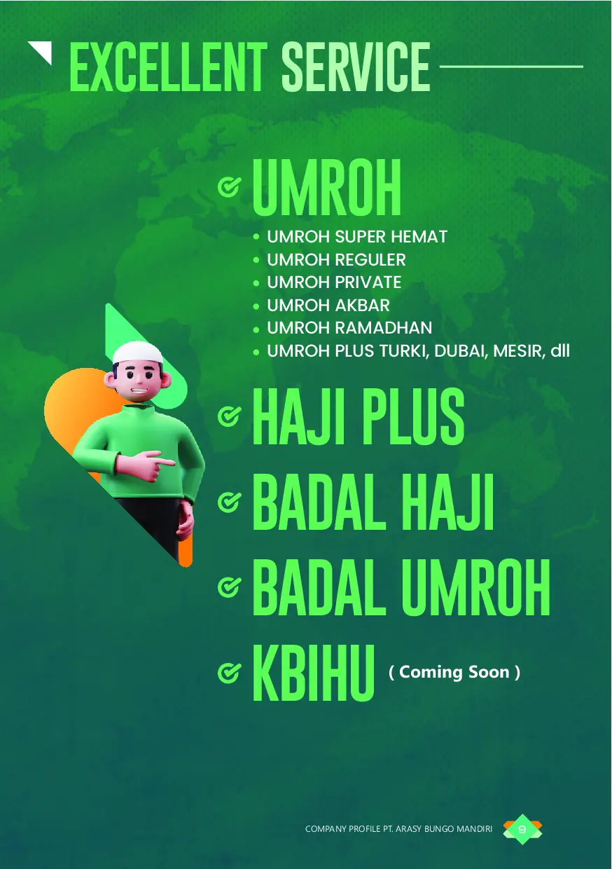 Halaman Tentang Arasy Tour and Travel