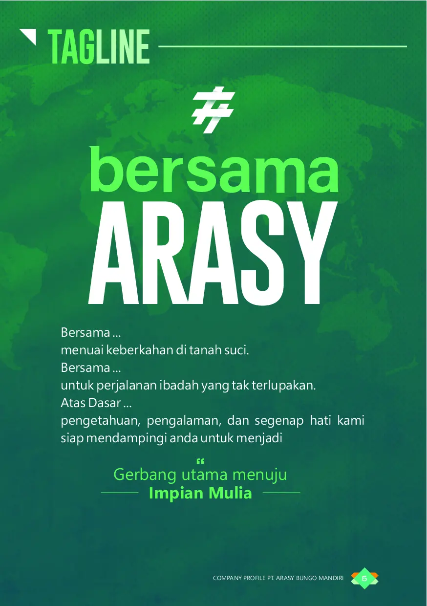 Halaman Tentang Arasy Tour and Travel